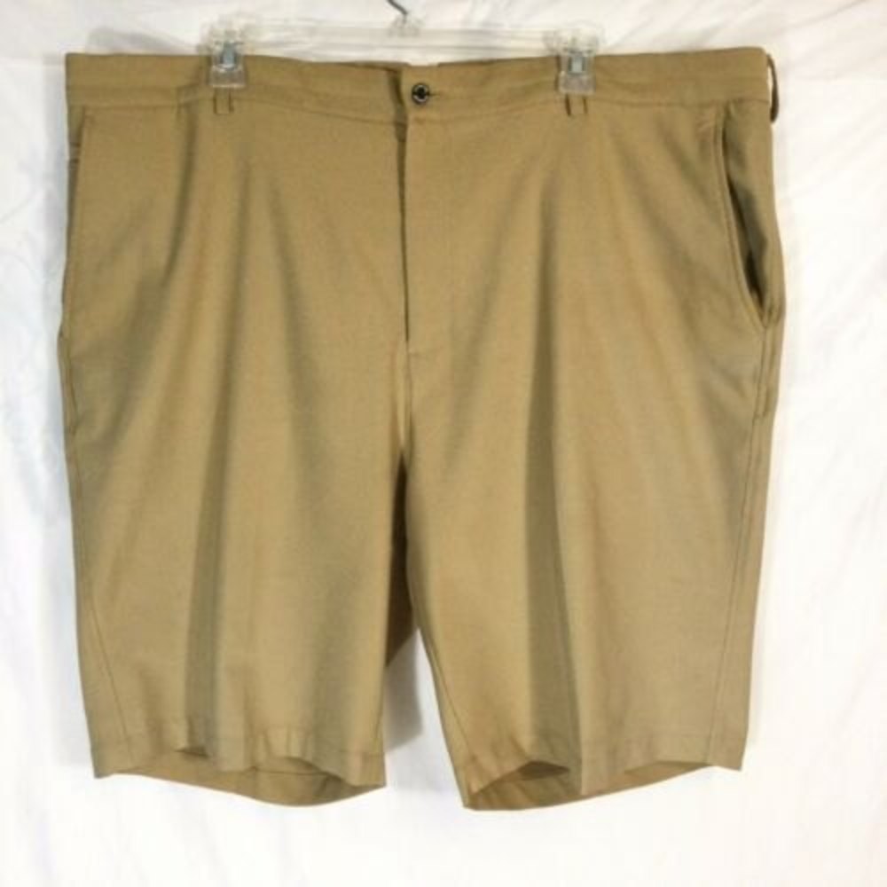 Dunning Golf Shorts Mens Solid Tan Khaki Size 42